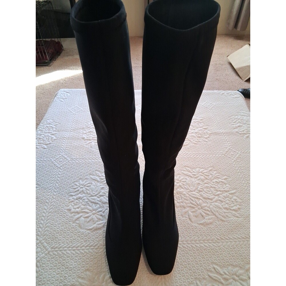 NIB! Donald J Pliner Boot Sz  9 Black PullOn Over-The-Knee Stretch Store Display